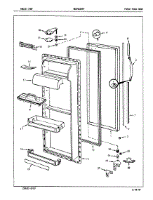04 - Fresh Food Door parts for Maytag Refrigerator NEDNS249HH / 7L38A from AppliancePartsPros.com