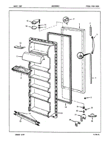 04 - Fresh Food Door parts for Maytag Refrigerator NENS208GZA / 7L32A from AppliancePartsPros.com