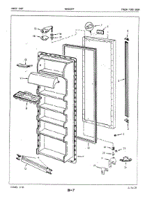 04 - Fresh Food Door parts for Maytag Refrigerator NENS227FH / 5M50B from AppliancePartsPros.com