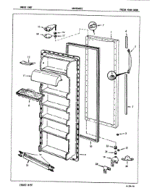 04 - Fresh Food Door parts for Maytag Refrigerator NENS248GZA / 7L37A from AppliancePartsPros.com