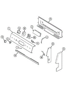 02 - Control Panel parts for Norge Range NER1360ACW from AppliancePartsPros.com