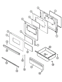 03 - Door / Drawer parts for Norge Range NER3540ACW from AppliancePartsPros.com