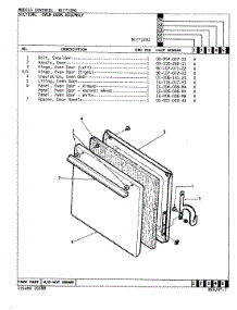 03 - Door parts for Norge Range NEW2H0 from AppliancePartsPros.com