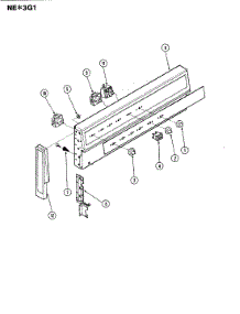 02 - Control Panel parts for Norge Range NEW3G1 from AppliancePartsPros.com