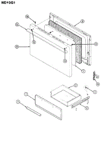 03 - Door / Drawer parts for Norge Range NEW3G1 from AppliancePartsPros.com