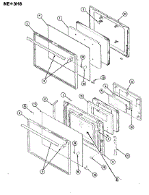 03 - Door parts for Norge Range NEW3H8CX from AppliancePartsPros.com