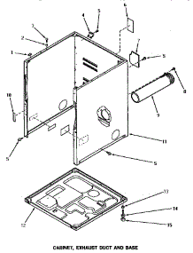 02 - Cabinet, Exhaust Duct & Base parts for Amana Washer NG2119 from AppliancePartsPros.com
