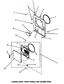08 - Loading Door, Front Panels & Access Door parts for Amana Washer NG2119 from AppliancePartsPros.com