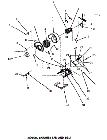 09 - Motor, Exhaust Fan & Belt parts for Amana Washer NG2119 from AppliancePartsPros.com