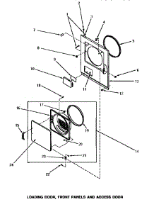 08 - Loading Door, Front Panels & Access Door parts for Amana Washer NG3319 from AppliancePartsPros.com