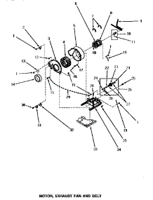 09 - Motor, Exhaust Fan & Belt parts for Amana Washer NG4619 from AppliancePartsPros.com