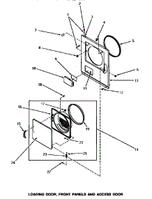 08 - Loading Door, Front Panels & Access Door parts for Amana Washer NG5319 from AppliancePartsPros.com