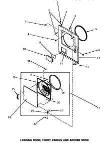 08 - Loading Door, Front Panels & Access Door parts for Amana Washer NG6519 from AppliancePartsPros.com