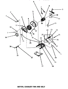 09 - Motor, Exhaust Fan & Belt parts for Amana Washer NG6519 from AppliancePartsPros.com