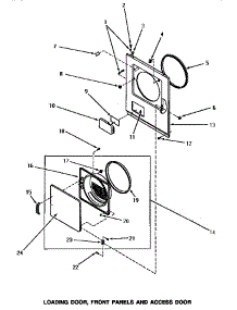 08 - Loading Door, Front Panels & Access Door parts for Amana Washer NG7519 from AppliancePartsPros.com