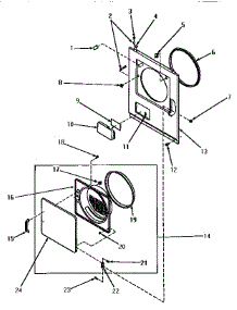 08 - Loading Door, Front Panel And Seals parts for Amana Washer NG8839 from AppliancePartsPros.com