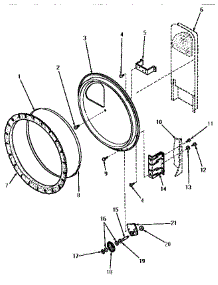 11 - Rear Blkhd, Felt Seal & Cylinder Roller parts for Amana Washer NG8839 from AppliancePartsPros.com
