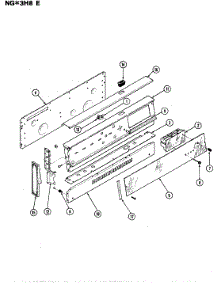 02 - Control Panel parts for Norge Range NGA3H8EKX from AppliancePartsPros.com