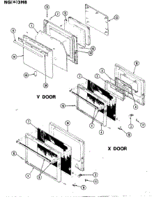 04 - Door parts for Norge Range NGA3H8EKX from AppliancePartsPros.com