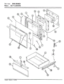 03 - Door / Drawer parts for Norge Range NGA3J8EKSVW from AppliancePartsPros.com