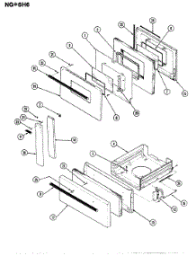 04 - Doors parts for Norge Range NGA6H6GW from AppliancePartsPros.com