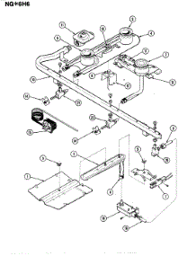 03 - Controls parts for Norge Range NGA6H6W from AppliancePartsPros.com