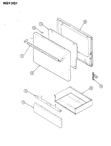 04 - Door parts for Norge Range NGW3G1 from AppliancePartsPros.com