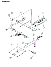 03 - Door parts for Norge Range NGW3H2AV from AppliancePartsPros.com