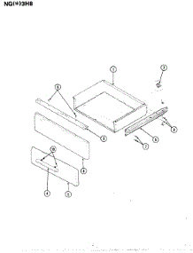 05 - Drawer parts for Norge Range NGW3H8BCK from AppliancePartsPros.com