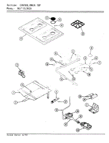 04 - Top Assembly parts for Norge Range NGW3J3KSX from AppliancePartsPros.com