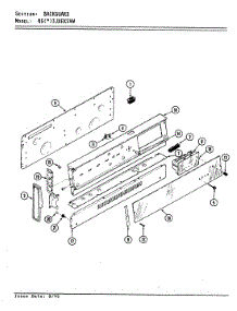 02 - Control Panel parts for Norge Range NGW3J8EKSVW from AppliancePartsPros.com
