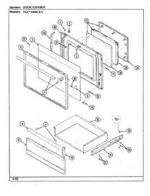 03 - Door / Drawer parts for Norge Range NGW3M8CKV from AppliancePartsPros.com