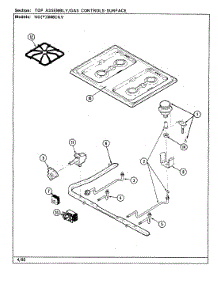 07 - Top Assembly parts for Norge Range NGW3M8CKV from AppliancePartsPros.com