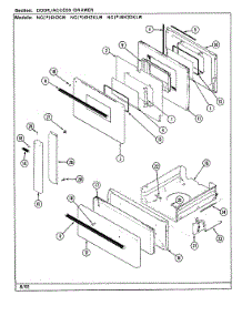 03 - Door / Drawer parts for Norge Range NGW6H2GW from AppliancePartsPros.com
