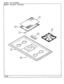 06 - Top Assembly parts for Norge Range NGW6H2GW from AppliancePartsPros.com