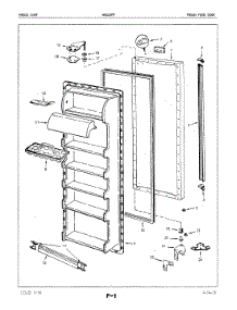 04 - Fresh Food Door parts for Maytag Refrigerator NNS207FA / 5M52B from AppliancePartsPros.com