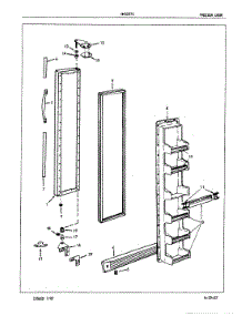 02 - Freezer Door parts for Maytag Refrigerator NNS207GA / 7L39A from AppliancePartsPros.com