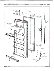 04 - Fresh Food Door parts for Maytag Refrigerator NNS207JA / 8L34B from AppliancePartsPros.com