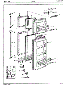 02 - Freezer Door parts for Maytag Refrigerator NNS208FA / 5M54A from AppliancePartsPros.com