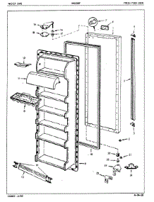 04 - Fresh Food Door parts for Maytag Refrigerator NNS208FA / 5M54A from AppliancePartsPros.com