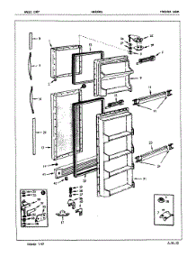 02 - Freezer Door parts for Maytag Refrigerator NNS208GA / 5N68A from AppliancePartsPros.com