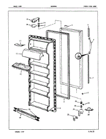 04 - Fresh Food Door parts for Maytag Refrigerator NNS208GA / 5N68A from AppliancePartsPros.com