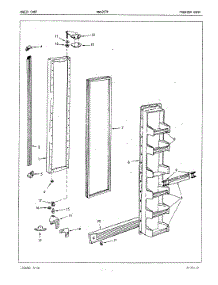 02 - Freezer Door parts for Maytag Refrigerator NNS227FA / 5M53B from AppliancePartsPros.com