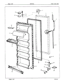 04 - Fresh Food Door parts for Maytag Refrigerator NNS227GZA / 7L34A from AppliancePartsPros.com