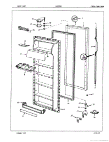 03 - Fresh Food Door parts for Maytag Refrigerator NNS228GH / 7L41A from AppliancePartsPros.com