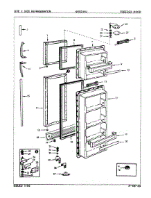02 - Freezer Door parts for Maytag Refrigerator NNS248JA / 8L39A from AppliancePartsPros.com