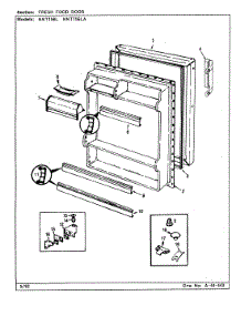 04 - Fresh Food Door parts for Maytag Refrigerator NNT156LA / CC02B from AppliancePartsPros.com