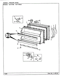 02 - Freezer Door parts for Maytag Refrigerator NNT170K / CC28A from AppliancePartsPros.com