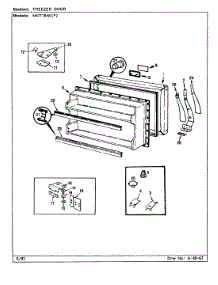 02 - Freezer Door parts for Norge Refrigerator NNT194KA / CC62A from AppliancePartsPros.com