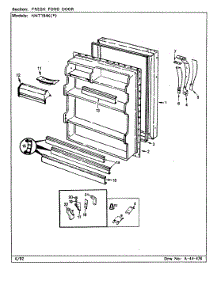 04 - Fresh Food Door parts for Norge Refrigerator NNT194KA / CC62A from AppliancePartsPros.com
